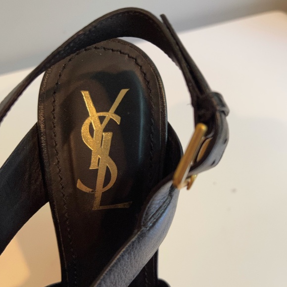 YSL Black Wedge Size 39 - Picture 4 of 6